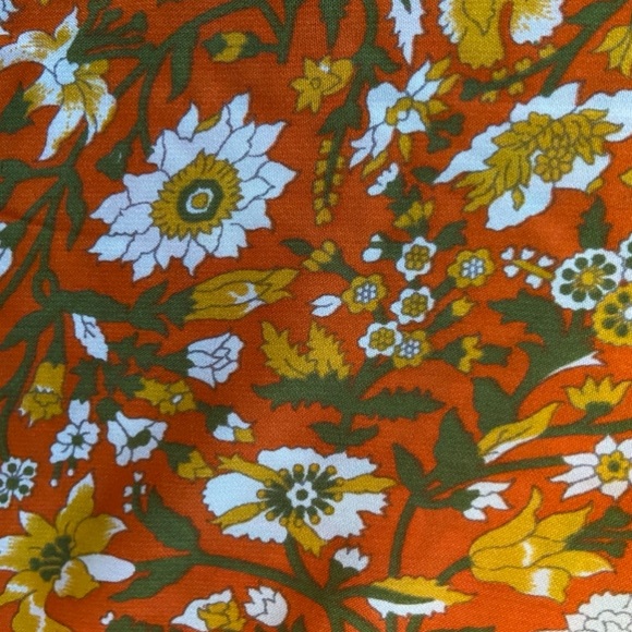 Orange Floral Bohemian Maxi Summer Dress - Picture 10 of 15
